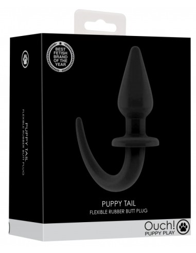Plug Queue de Chien Puppy Plug 9x4cm Noir | FetishXplore