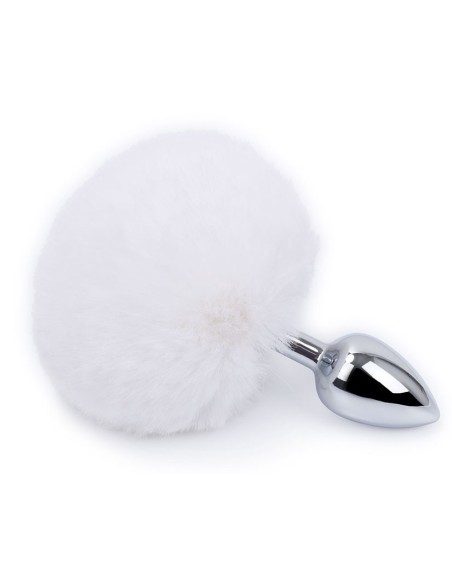 Plug Queue de Lapin Bunny Tail 6x2.7cm Blanc | FetishXplore