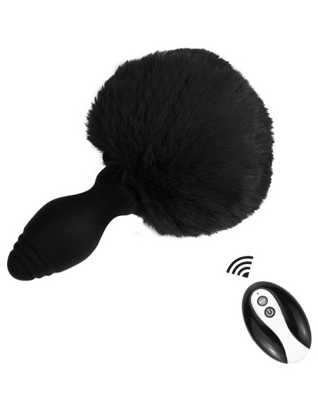 Plug Vibrant Pompon Tailyvibe 6.5x3.1cm Noir | FetishXplore