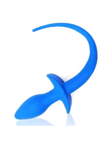Silicone Dog Tail Plug 7.5 x 3.1cm Blue