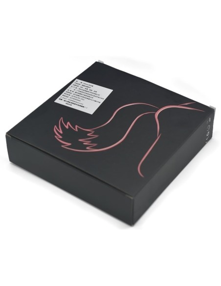 Vibrating Plug with White Tail Curve 9 x 3.7cm | Tail 30cm