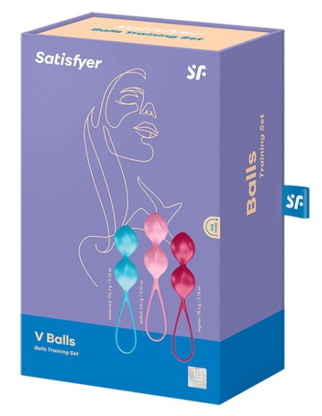 Boules de Geisha V-Balls Satisfyer 8 x 3.4 cm | FetishXplore