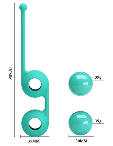 Boules Kegel Tighten Up III Turquoise | FetishXplore