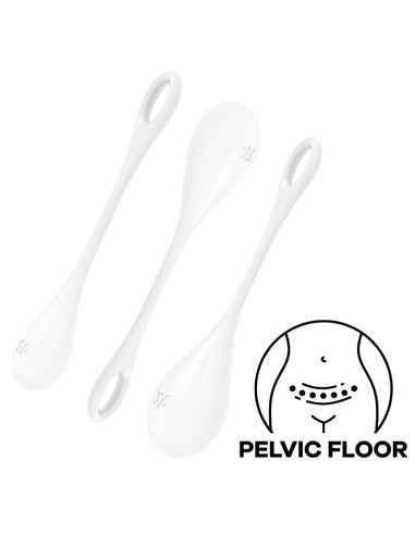 Kit d'entraînement Boules de Geisha YONI POWER 1 Blanc | FetishXplore