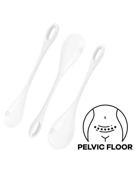 Kit d'entraînement Boules de Geisha YONI POWER 1 Blanc | FetishXplore