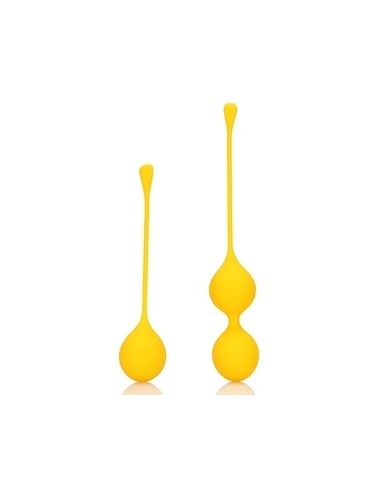 Boules de Kegel en silicone Balls Training Jaunes | FetishXplore