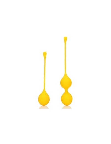 Boules de Kegel en silicone Balls Training Jaunes | FetishXplore