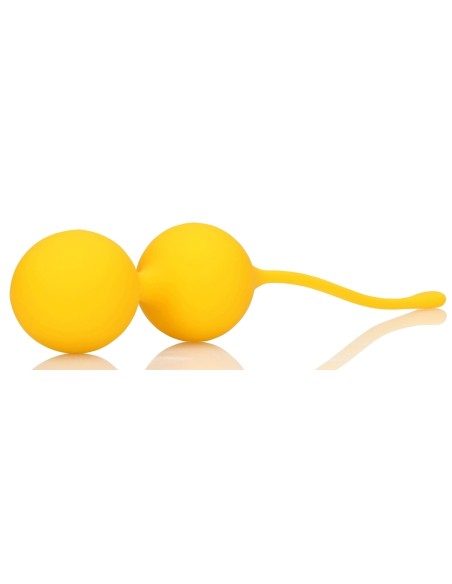 Boules de Kegel en silicone Balls Training Jaunes | FetishXplore