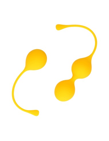 Boules de Kegel en silicone Balls Training Jaunes | FetishXplore
