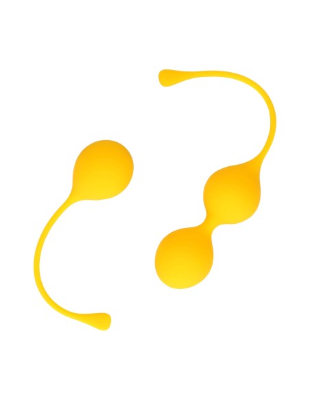 Boules de Kegel en silicone Balls Training Jaunes | FetishXplore