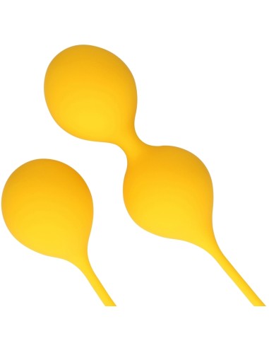 Boules de Kegel en silicone Balls Training Jaunes | FetishXplore