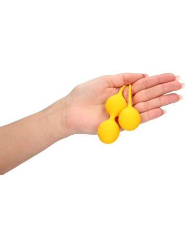 Boules de Kegel en silicone Balls Training Jaunes | FetishXplore