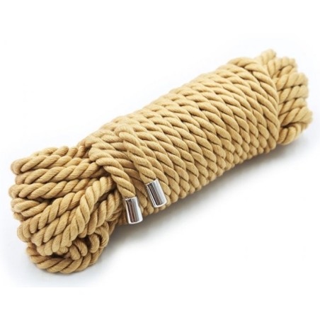 Corde de Bondage en Coton Doré - 20 Mètres
