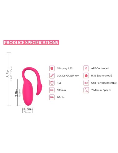 Œuf Vibrant Flamingo avec Contrôle à Distance 7.2 x 3 | FetishXplore