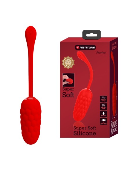 Œuf Vibrant Marina 8 x 3.3cm Rouge | FetishXplore