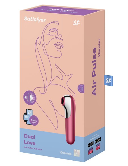 Dual Love Red Clitoral Stimulator + Vibrator