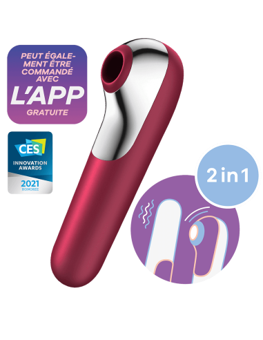 Dual Love Red Clitoral Stimulator + Vibrator