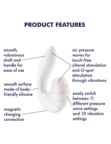 Stimulateur de Clitoris Supernova Satisfyer Blanc | FetishXplore
