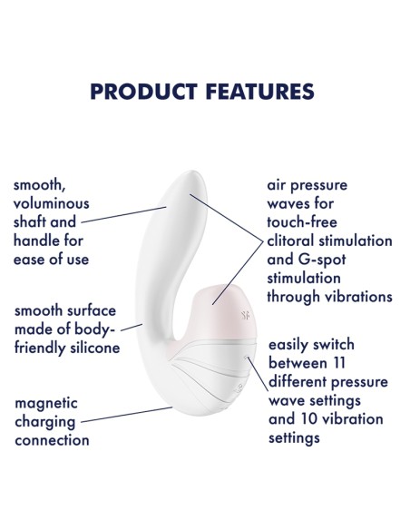 Stimulateur de Clitoris Supernova Satisfyer Blanc | FetishXplore
