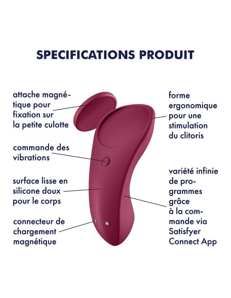 Stimulateur de Clitoris Sexy Secret - Panty Vibrator Satisfyer