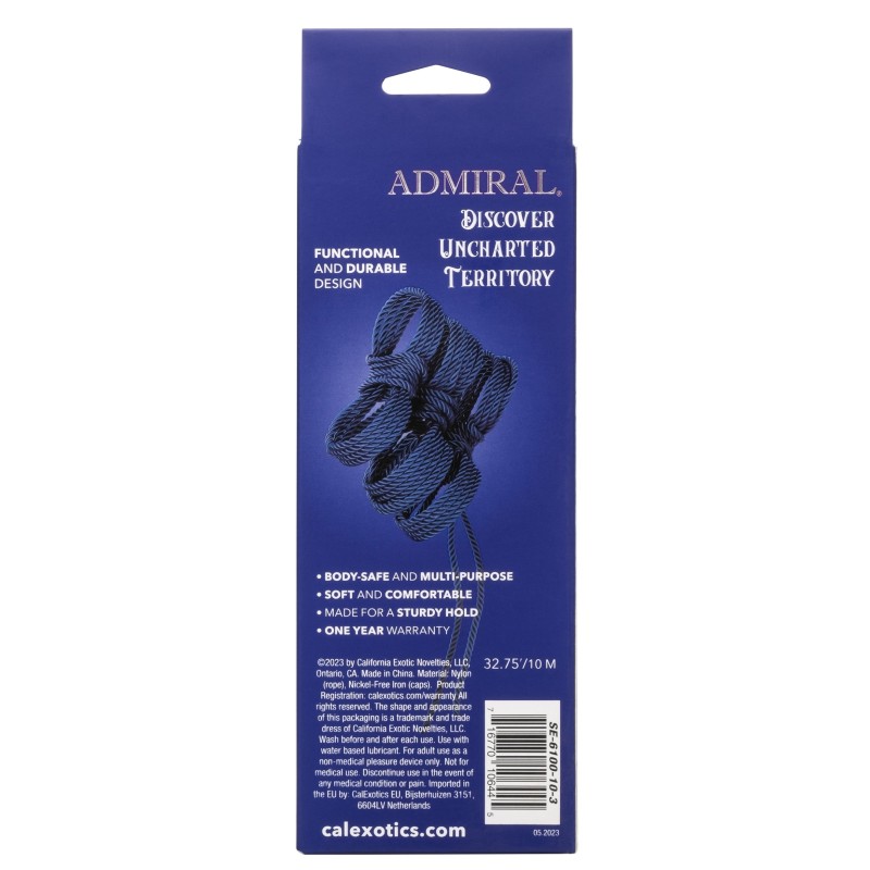 Corde de bondage Admiral 10 mètres Bleue