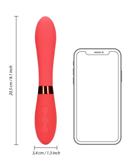 Vibromasseur Smooth Line 11 x 3.4cm Rouge | FetishXplore