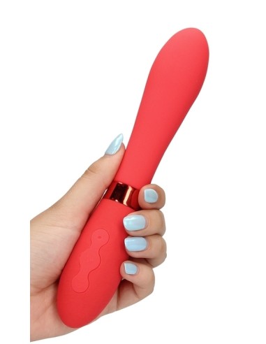 Vibromasseur Smooth Line 11 x 3.4cm Rouge | FetishXplore