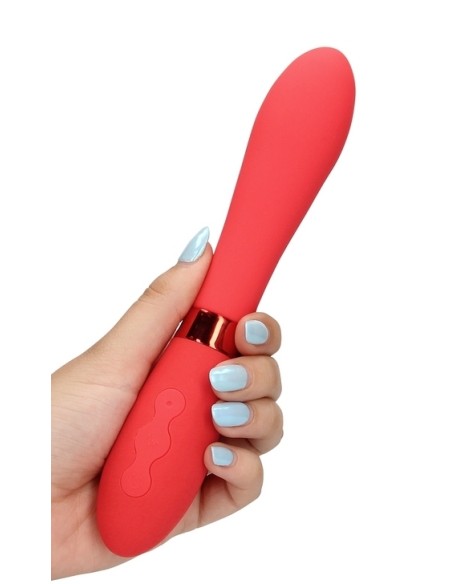 Vibromasseur Smooth Line 11 x 3.4cm Rouge | FetishXplore
