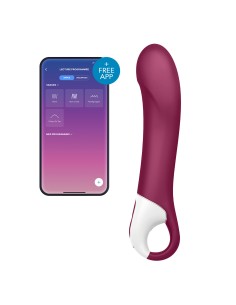 Vibromasseur Connecté Big Heat Satisfyer 15 x 4cm Mauve | FetishXplore