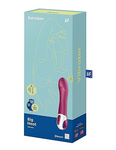 Vibromasseur Connecté Big Heat Satisfyer 15 x 4cm Mauve | FetishXplore