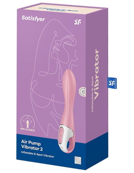 Vibro gonflable Air Pump Vibrator 2 Satisfyer 12 x 3.5cm| Fetishxplore
