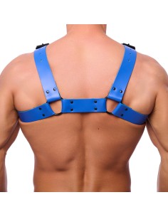 Harnais en Cuir Bulldog Bleu | FetishXplore 2