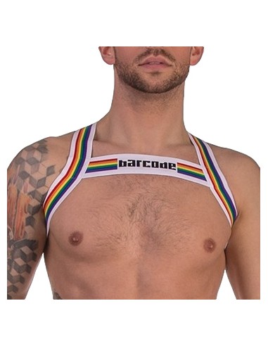 Barcode Pride Elastic Harness White