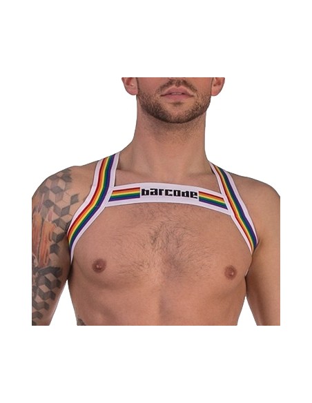 Barcode Pride Elastic Harness White