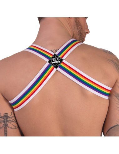 Barcode Pride Elastic Harness White