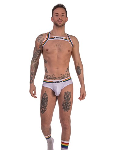 Barcode Pride Elastic Harness White