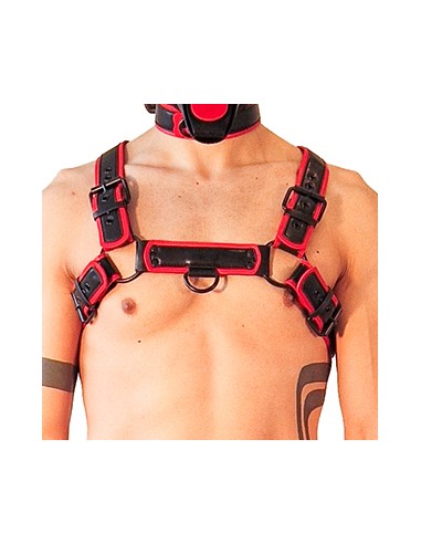 Harnais Puppy Harness Noir-Rouge | FetishXplore
