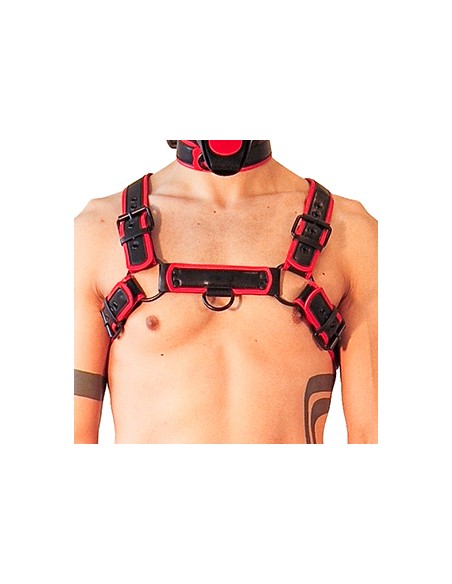 Harnais Puppy Harness Noir-Rouge | FetishXplore