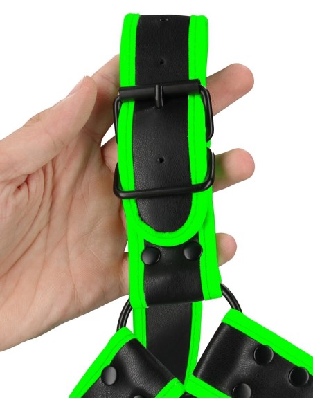 Harnais Phosphorescent Glow Buckle Noir | FetishXplore