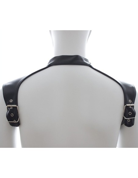 Harnais et Collier Optor Noir | FetishXplore