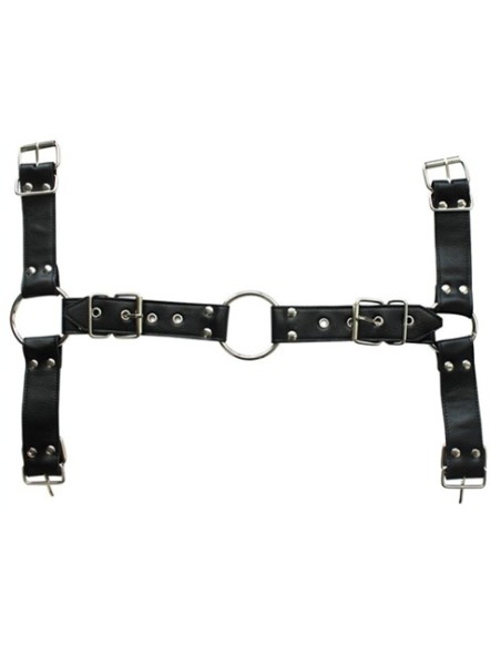 Harnais et Collier Optor Noir | FetishXplore