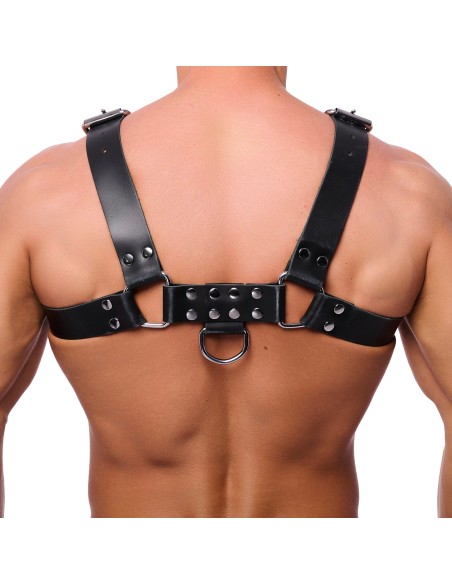 Harnais en Cuir Buckle Noir | FetishXplore
