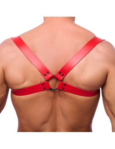 Harnais en Cuir Shoulder Rouge | FetishXplore