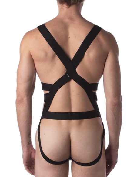 Harnais Élastique Elon Noir | FetishXplore