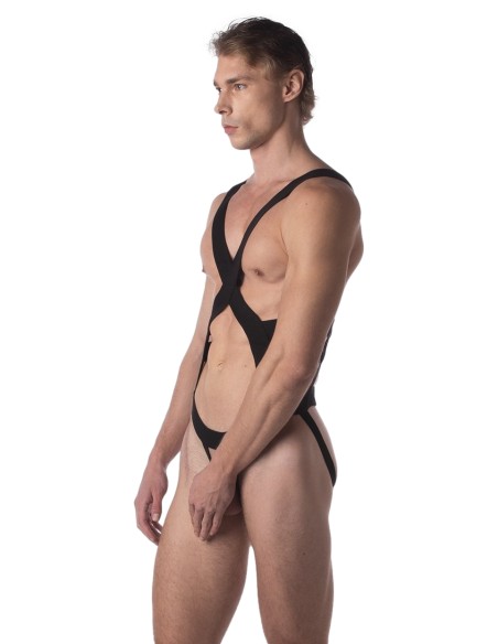 Harnais Élastique Elon Noir | FetishXplore