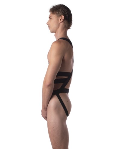 Harnais Élastique Elon Noir | FetishXplore
