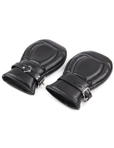 Gants Padded Lock Noirs | FetishXplore