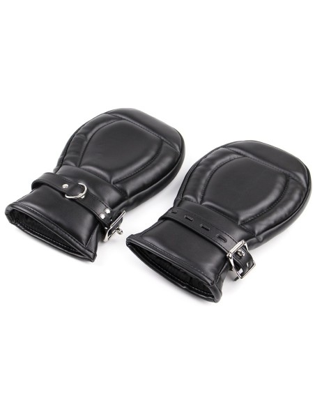 Gants Padded Lock Noirs | FetishXplore