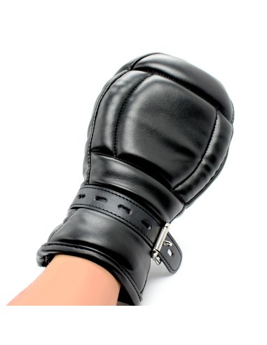 Gants Padded Lock Noirs | FetishXplore