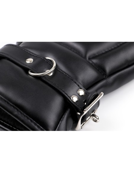 Gants Padded Lock Noirs | FetishXplore